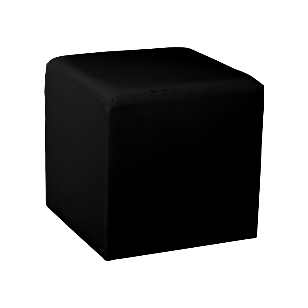Square Cube Ottoman - Black