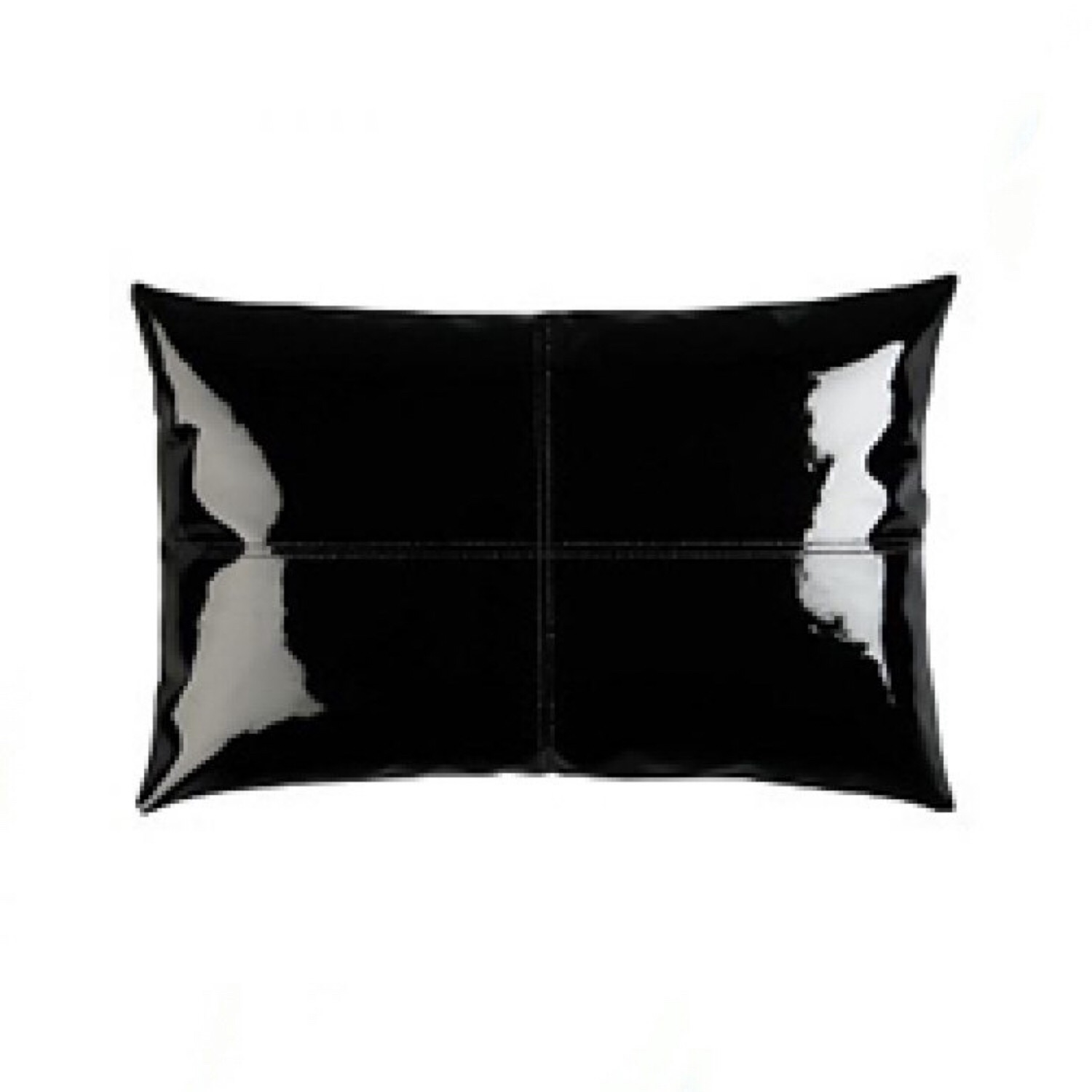 Black Patent Leather Pillow