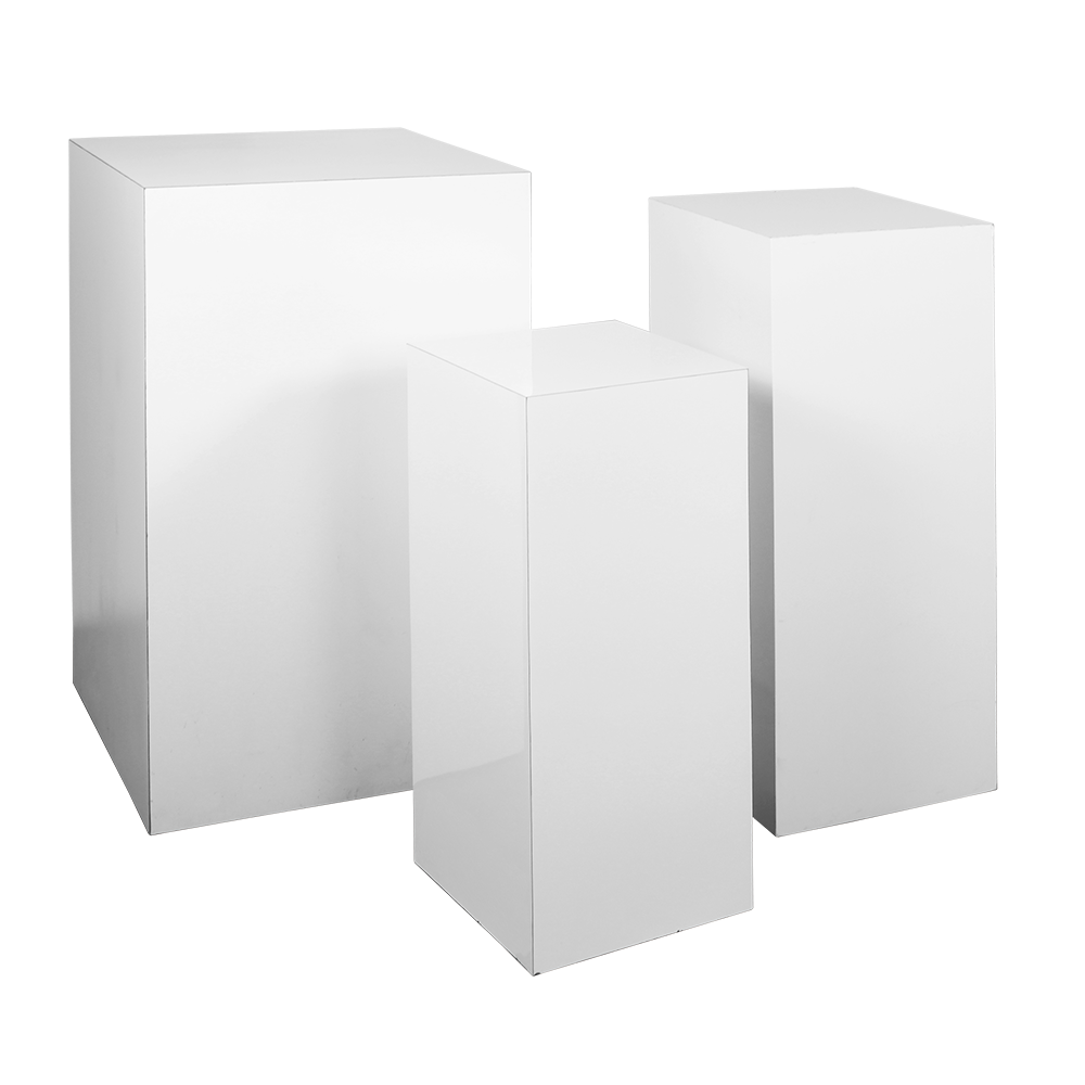 Square Pedestals White 