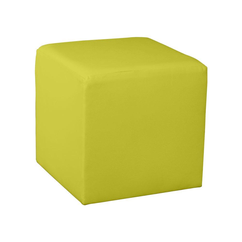 Square Cube Ottoman - Light Yellow