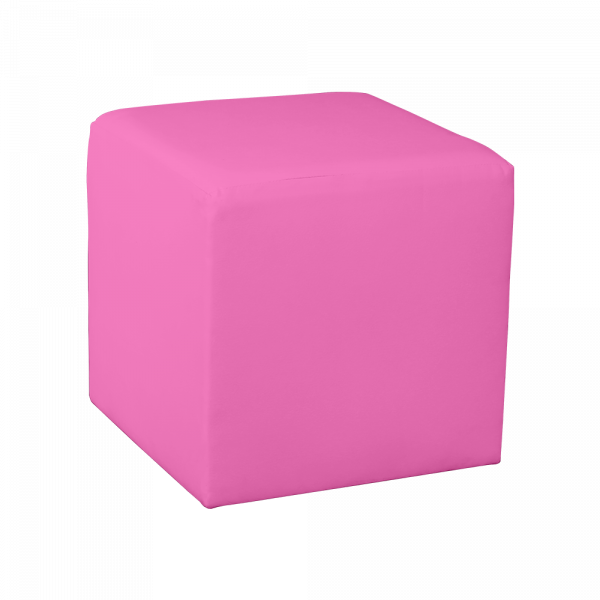 Square Cube Ottoman - Pink