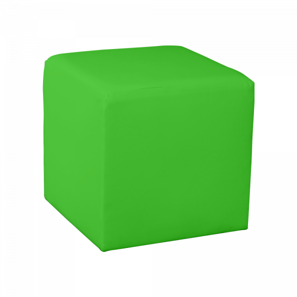 Square Cube Ottoman - Apple Green