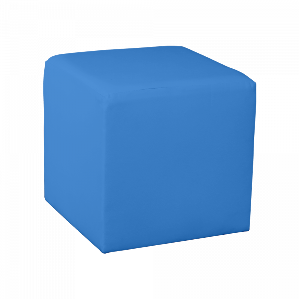 Square Cube Ottoman - Blue