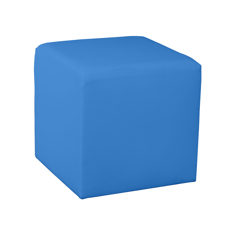 Square Cube Ottoman - Blue