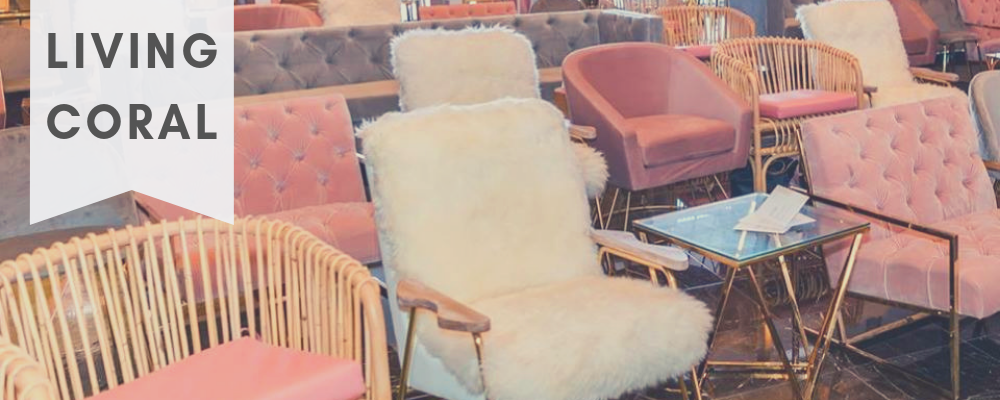 living coral velvet chair rent