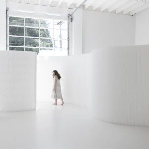 white textile softwall + softblock modular system