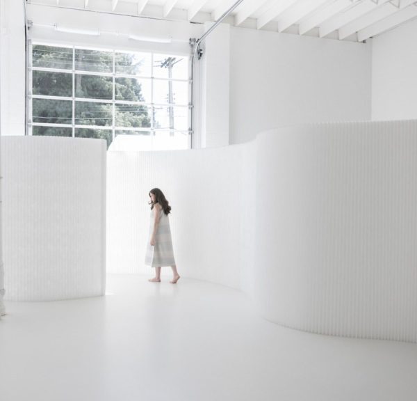 white textile softwall + softblock modular system