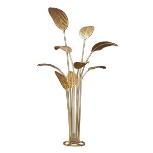 Palm Scuplture - 9 Leaf Gold