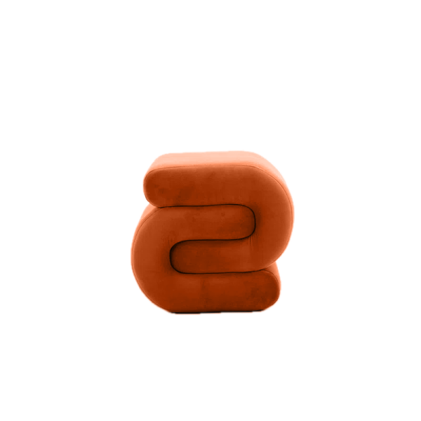 Snake Ottoman - Orange - Image 2