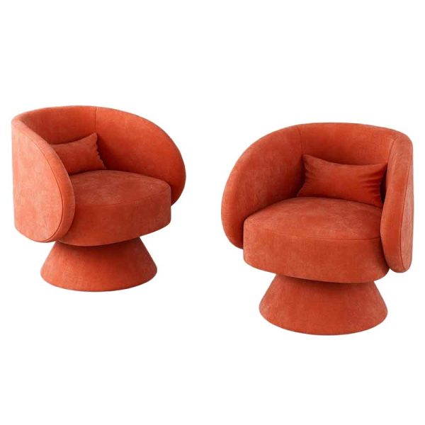 True Chair - Orange Linen - Image 5