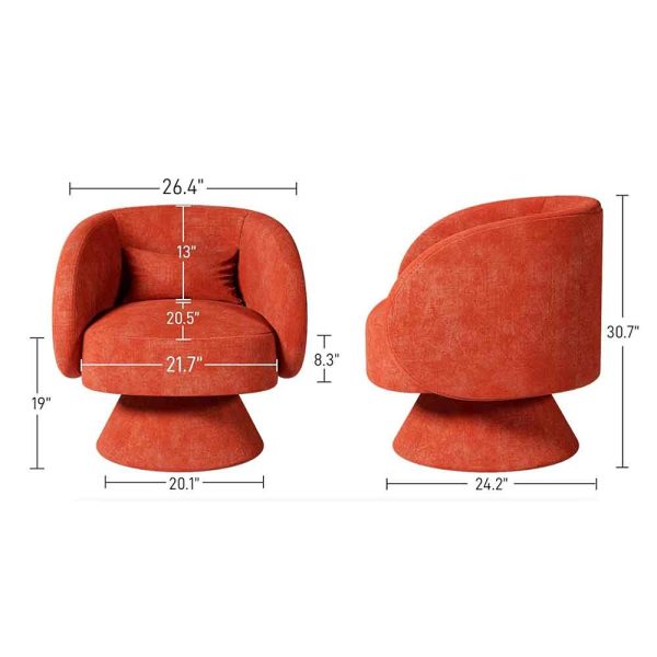 True Chair - Orange Linen - Image 6