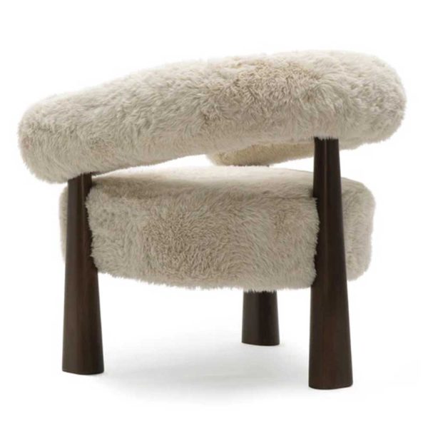 Cloud Chair - Cream Vegan Fur - Image 3