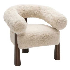Cloud Chair - Cream Vegan Fur