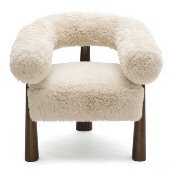 Cloud Chair - Cream Vegan Fur - Image 2