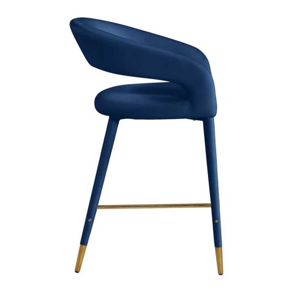 Cyrus Counter Stool - Navy Blue - Image 3