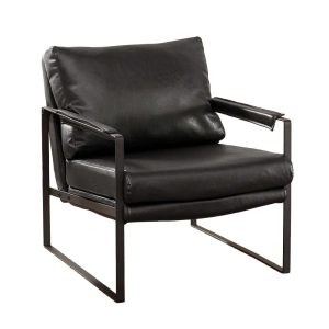 Sayer Chair - Black Leather