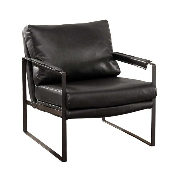Sayer Chair - Black Leather