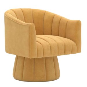 Wesley Chair - Yellow Velvet