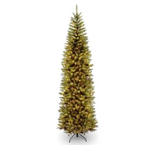 9' Fir Pencil Tree with Clear Lights