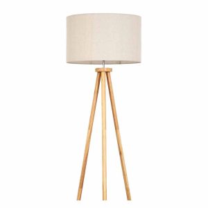Susan Floor Lamp - Wood Base