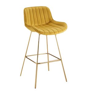 Elaine Barstool -  Yellow Velvet