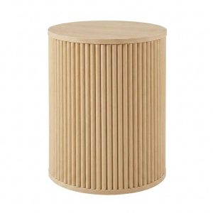 Fluted Side Table - W/ Storage