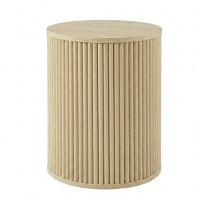 Fluted Side Table - W/ Storage