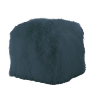 Furry Ottomans  - Slate