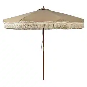 Umbrella - Tan Fringe