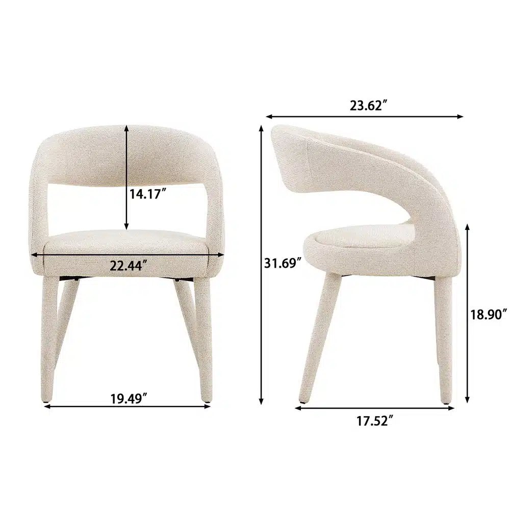 Vicky Dining - Beige Boucle - Image 3