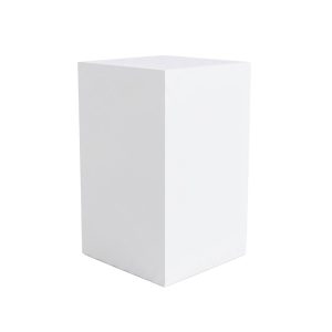 Square Pedestal - Matte White - 15 x 15 x 24