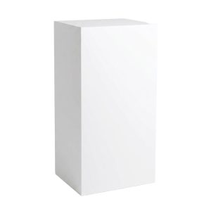 Square Pedestal - Matte White - 18 x 18 x 36
