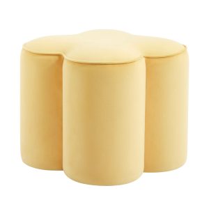 Flower Ottoman - Yellow