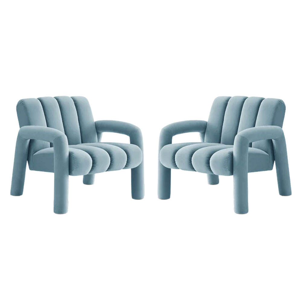 Keipert Chairs - Sky Blue Velvet - Image 4