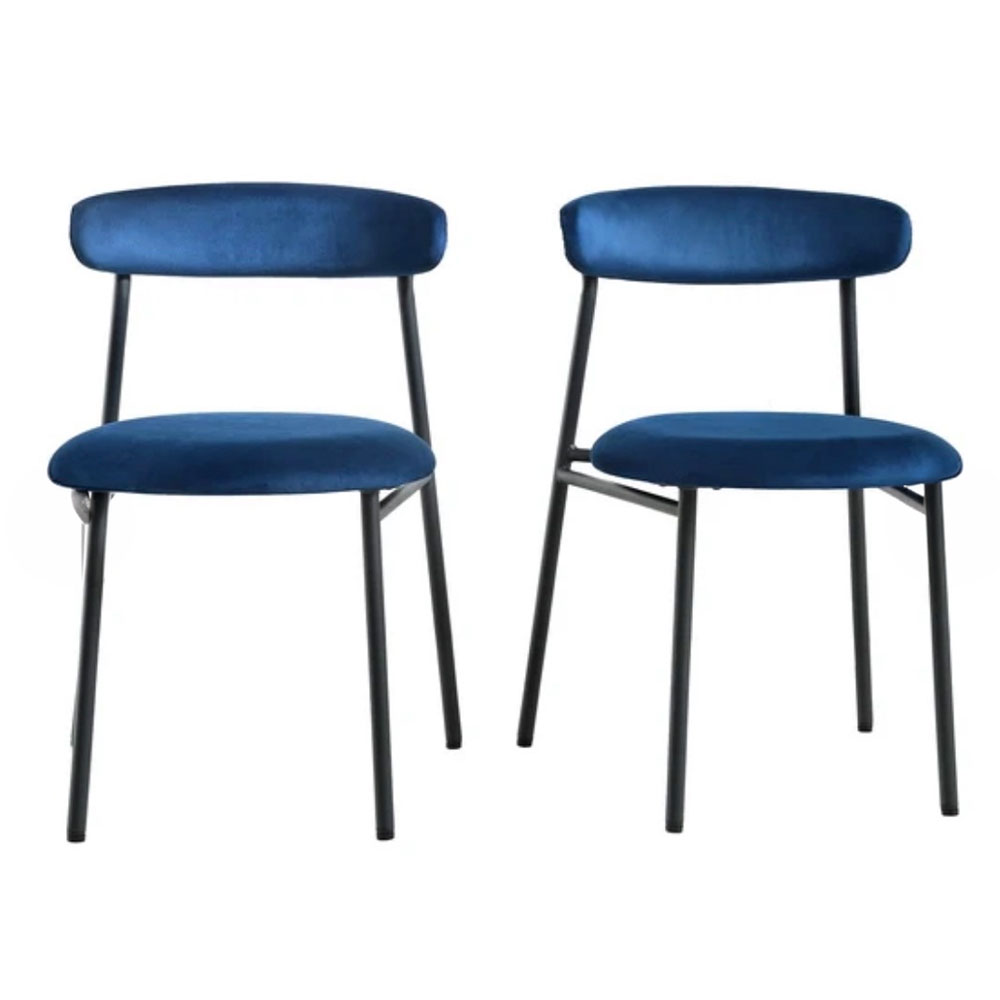 Morgan Chair - Blue Velvet - Image 3