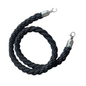 Stanchion Rope - 58"Black Braided