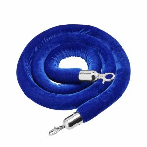 Stanchion Rope - 58" Blue W/ Silver